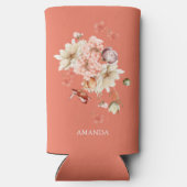 Elegante Floral Can Coolers Selters Dosenkühler (Rückseite)