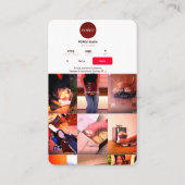 Elegante Floral Candle Business Card - FOREU Studi Visitenkarte (Rückseite)