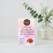 Elegante Floral Candle Business Card - FOREU Studi Visitenkarte (Stehend Vorderseite)