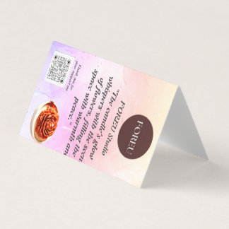 Elegante Floral Candle Business Card - FOREU Studi Visitenkarten