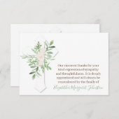 Elegante Floral + CrosBeerdigung Danke Bereavement (Vorne/Hinten)