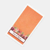 Elegante Floral Custom Wedding Gästetuch Napkin Serviette (Ecke)