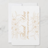 Elegante floral Danke Card - Personalisiert Appre (Vorderseite)