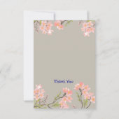 Elegante floral Dankeschön Karte mit Personalisier (Rückseite)