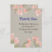 Elegante floral Dankeschön Karte mit Personalisier (Vorne/Hinten)