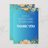 Elegante floral Dankeschön Karte mit Personalisier (Vorne/Hinten)