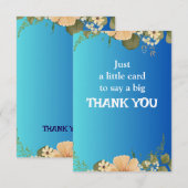 Elegante floral Dankeschön Karte mit Personalisier (Vorne/Hinten)