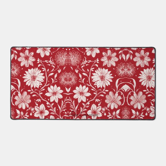 Elegante Floral Desk Mat Schreibtischunterlage (Vorderseite)