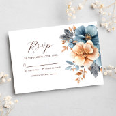 Elegante Floral Dusty RSVP Karte