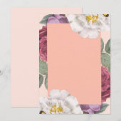 Elegante floral Einladung (Vorne/Hinten)