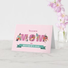 Elegante Floral First Mother's Day Card Karte