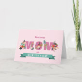 Elegante Floral First Mother's Day Card Karte (Vorderseite)