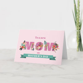 Elegante Floral First Mother's Day Card Karte