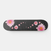 Elegante Floral Floating Pink Lotus Blume Skateboard (Horizontal)