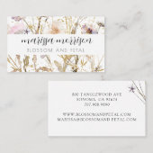 Elegante floral Florist Square Business Card Visitenkarte (Vorne/Hinten)