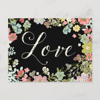 Elegante Floral Garden Schöne Liebe Postkarte