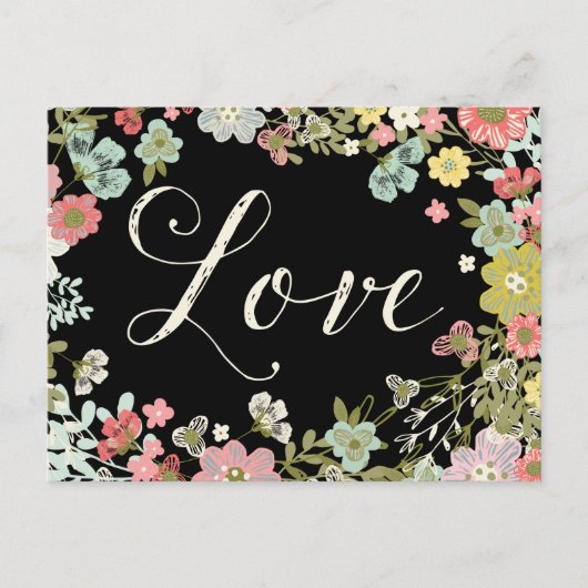 Elegante Floral Garden Schöne Liebe Postkarte (Vorderseite)