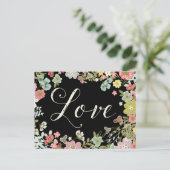 Elegante Floral Garden Schöne Liebe Postkarte (Stehend Vorderseite)