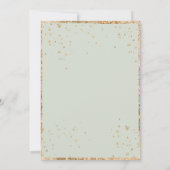 Elegante Floral Gold Sage Moderne Quinceñera Einladung (Rückseite)