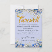 Elegante Floral Goodbye Mitarbeiter Abschiedskarte Dankeskarte (Vorderseite)