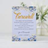 Elegante Floral Goodbye Mitarbeiter Abschiedskarte Dankeskarte (Stehend Vorderseite)