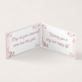 Elegante floral Happy Birthday Card - Personalisie (Innenseite)