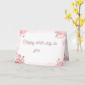 Elegante floral Happy Birthday Card - Personalisie Karte (Gelbe Blume)