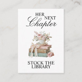 Elegante Floral Ihr Nächstes Kapitel Brautparty Begleitkarte