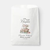 Elegante Floral Ihr Nächstes Kapitel Brautparty  Geschenktütchen (Vorderseite)