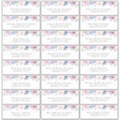 Elegante Floral Individuelle Gästetiketten Aufkleber (Vorderseite)