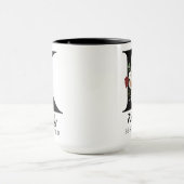 Elegante Floral Initiale personalisierte Kasse für Tasse (Zentrum)
