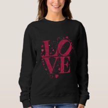Elegante Floral LOVE-Typografie – Romantisches Her