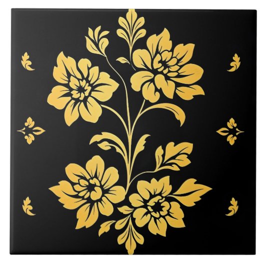 Elegante Floral Luxury Moderne Kollektion Fliese (Vorderseite)