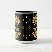 Elegante Floral Luxury Moderne Kollektion Tasse (Zentrum)