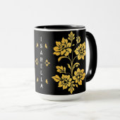 Elegante Floral Luxury Moderne Kollektion Tasse (VorderseiteRechts)