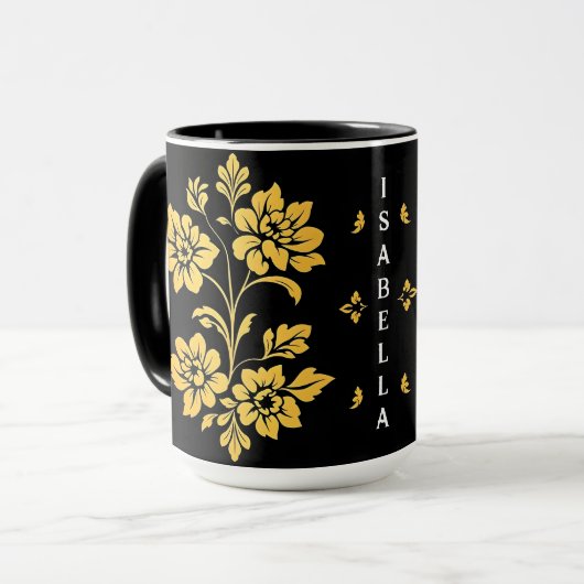 Elegante Floral Luxury Moderne Kollektion Tasse (Vorderseite Links)