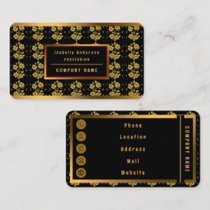 Elegante Floral Luxury Moderne Kollektion Visitenkarte