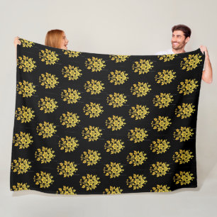 Elegante Floral Luxury Popular Collection Fleecedecke
