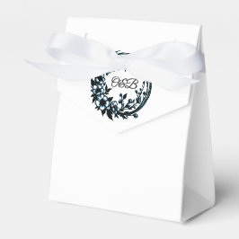 Elegante Floral Monogramm-Gastgeschenk Hochzeit Geschenkschachtel