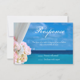 Elegante Floral Ocean Beach Summer RSVP Card