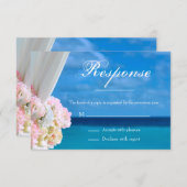 Elegante Floral Ocean Beach Summer UAWG RSVP Karte (Vorne/Hinten)