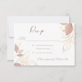 Elegante Floral Response Card RSVP Karte