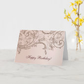 Elegante floral Swirl Geburtstagskarte Karte (Gelbe Blume)