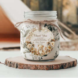 Elegante Floral Teddy Bear Baby Shower Favor Tag Geschenkanhänger