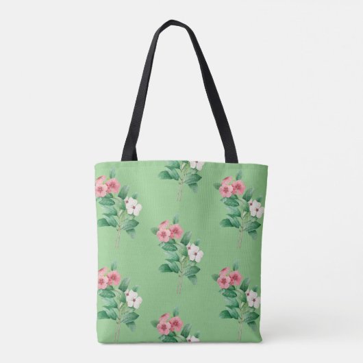 Elegante Floral Tote Bag Tasche (Rückseite)