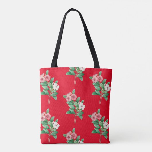 Elegante Floral Tote Bag Tasche (Rückseite)