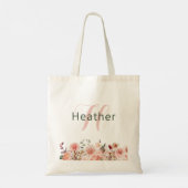 Elegante Floral Tote Bag Tragetasche (Rückseite)