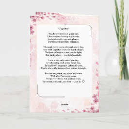 Elegante Floral Valentinstagskarte Weiche Rosa Ros Feiertagskarte
