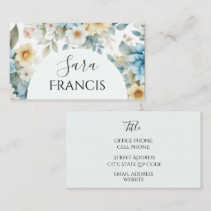 Elegante Floral-Visitenkarte, 3,5" x 2,0" Visitenkarte