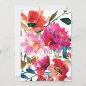 Elegante Floral Water Graduation Party Einladung (Rückseite)